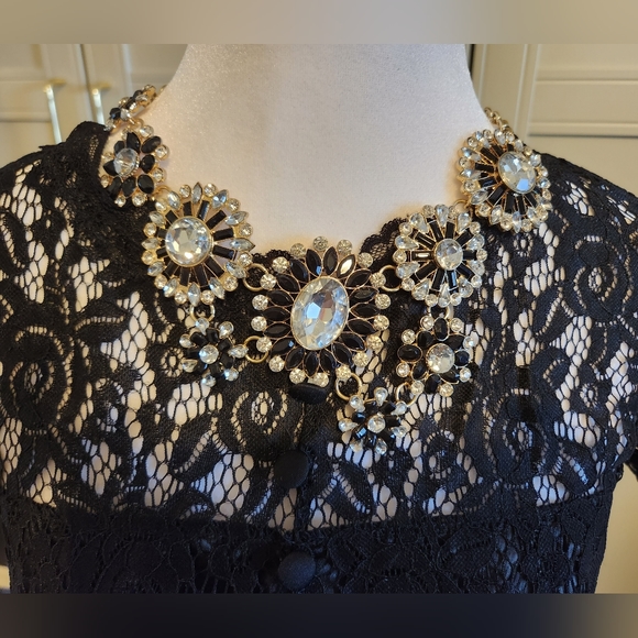 Vintage Black Lace Dress - Picture 6 of 8